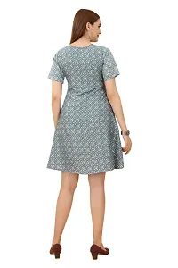 Cozke Enterprise||Midi Dress for Women||Affordable Dresses for Girls||Cotton Printed Ladies Dresses-thumb1