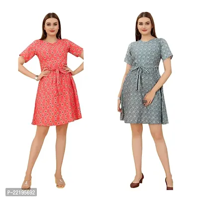 Cozke Enterprise||Western Dresses for Women||Exclusive Round Neck Ladies Dress Combo||Round Neck Dress