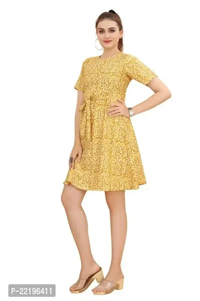 Cozke Enterprise||Midi Dress for Women||Affordable Dresses for Girls||Cotton Printed Ladies Dresses-thumb3
