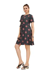 Cozke Enterprise||Midi Dress for Women||Affordable Dresses for Girls||Cotton Printed Ladies Dresses-thumb2