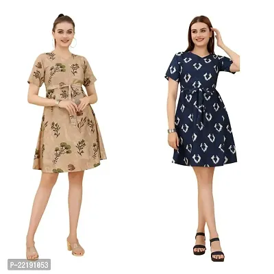 Cozke Enterprise||Dresses for Women||Printed Dresses||Trending 3 by 4 Sleeves Dress Combo for Girls