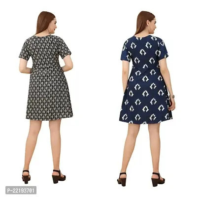 Cozke Enterprise||Dresses for Women||Casual Round Neck Dress Combo for Girls||Casual Round Neck Ladies Dress Combo-thumb2