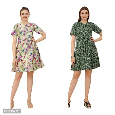 Cozke Enterprise||Dresses for Women||Printed Dresses||Trending 3 by 4 Sleeves Dress Combo for Girls