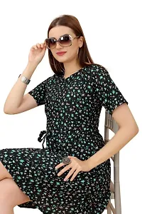 Cozke Enterprise||Floral Printed Dress for Women||Trending Knee Length Dress Combo for Girls||3 by 4 Sleeves Ladies Dress Combo-thumb3