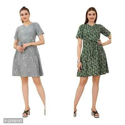 Cozke Enterprise||Western Dresses for Women||Trending 3 by 4 Sleeves Ladies Dress Combo||Knee Length Ladies Dress Combo