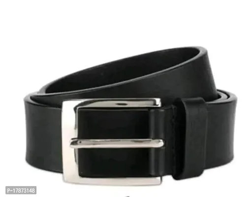 Elegant Black Canvas Solid Belts For Men-thumb0