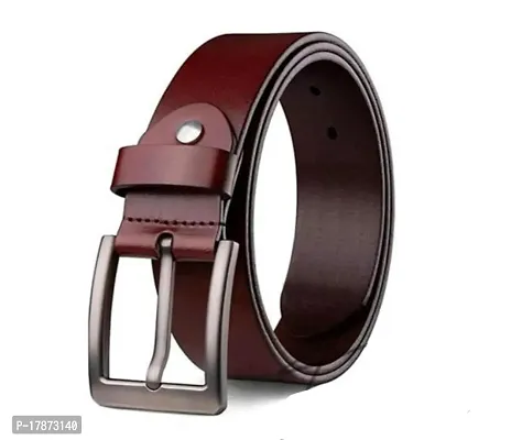 Elegant Brown Canvas Solid Belts For Men