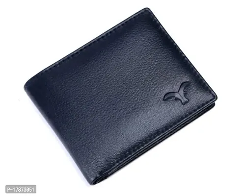 Designer Blue Artificial Leather Solid Wallet For Men-thumb0