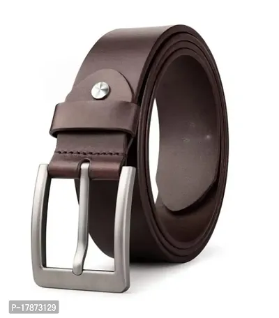 Elegant Brown Canvas Solid Belts For Men-thumb0