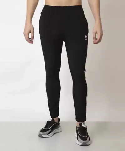 Elite Blend Solid Track Pants For Men