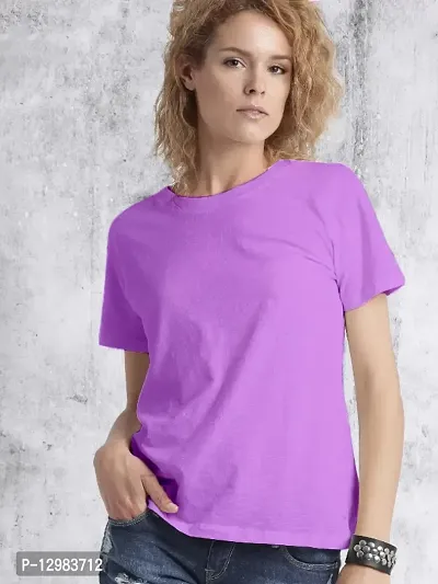 Womens Plain T-shirt Lavander