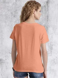 Womens Plain T-shirt Peach-thumb2