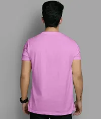 Fantastic Men Plain Cotton T-shirt Pink-thumb1