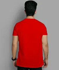 Fantastic Men Plain Cotton T-shirt Red-thumb1