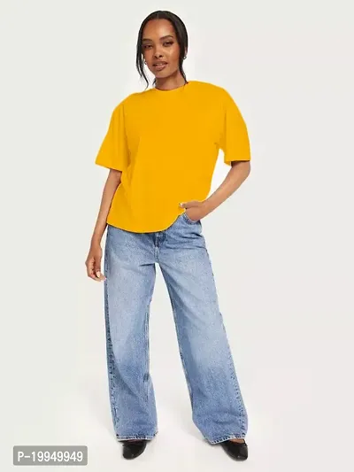 Oversize T-shirt for womens Yellow-thumb2