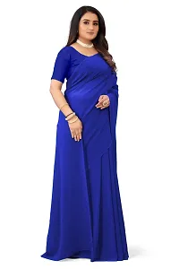 Beautiful Faux Georgette Dyed Saree With Blouse Piece-thumb4