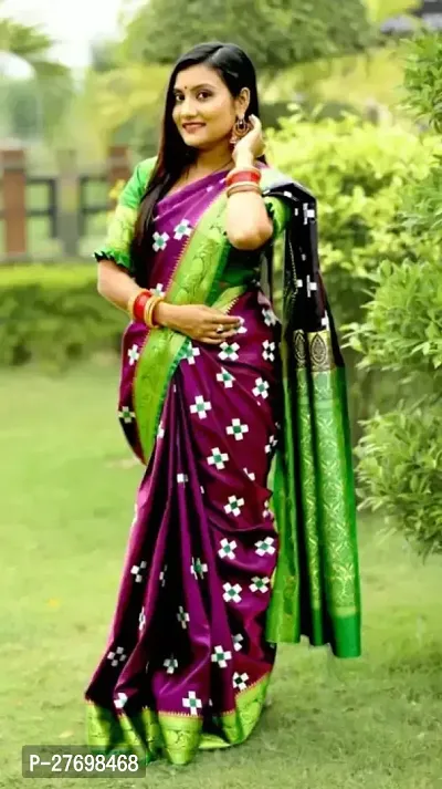 Trendy Satin Printed Saree for Women