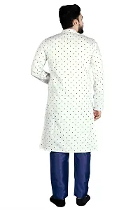 N.B.F Fashion Mens Cotton Kurta Pajama (Small, Blue)-thumb1