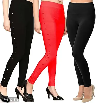 Stretchable and Stylish Slim Fit Jeggings For Girls Womens, Pack of 3