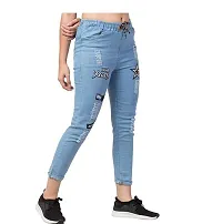 Denim Jeans Look Stretchable Jeggings For Girls-thumb2