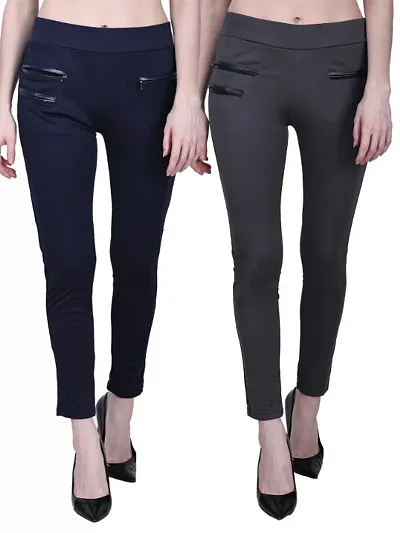 Buy New Design Stretchable and Stylish Slim Fit Jeggings For Girls