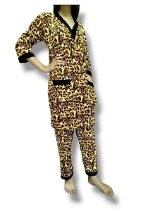 Tiger print soft velvet night suit winter wear (Sona Trends)-thumb1