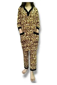 Tiger print soft velvet night suit winter wear (Sona Trends)-thumb2