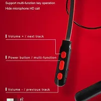 B11 Bluetooth high bass special quality neckband  red color-thumb1