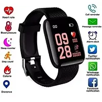 ID116 Fitness Smart Band Activity Tracker Smartwatch with Sleep Monitor, Step Tracking, Heart Rate Sensor for Men, Women, Kids (Black)-thumb3