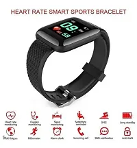 Smartest ID116 Plus Bluetooth Smart Fitness Band Watch with Heart Rate Activity Tracker Waterproof Body, Step and Calorie Counter, Distance Measure, OLED Touchscreen for Men/Women, smart watch-thumb4