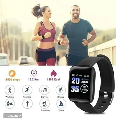 Latest ID116 Plus Bluetooth Smart Fitness Band Watch with Heart Rate Activity Tracker Waterproof Body, Step and Calorie Counter, Blood Pressure,(12),Activity Tracker for Men/Women-thumb3