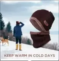 Soft Fur Woven Beannie Cap For Winter-thumb3