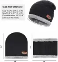 Hot Selling woolen winter cap with muffler set Pack of 2-thumb1