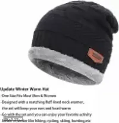 Hot Selling woolen winter cap with muffler set Pack of 2-thumb3