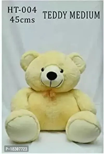 Toys Soft and Cute Teddy Bear with Fancy Ribbon Birthday Gift for Kid Valentine 45 cm Light Yellow