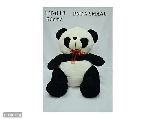 Toys Sitting Small Panda with Ribbon Stuffed Plush Soft Toy Doll Teddy Bear Animal Birthday Gift for Girls Boys Kids Baby Car Birthday Home Decoration Cute Lovely Black White 50cm