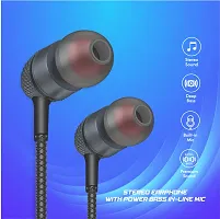 TP TROOPS 7101 FG NEW STYLE STEREO EARPHONE Classic Bass Boost Sound Ear Wired Earphones with Mic Wired Headset  (Black, In the Ear)-TP-7101-thumb3