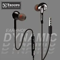 TP TROOPS  STYLISH WIRED EARPHONE Wired Earphones with Extra Bass Driver and HD Sound with mic-TP-7131-White-thumb1