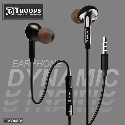 TP TROOPS  STYLISH WIRED EARPHONE Wired Earphones with Extra Bass Driver and HD Sound with mic-TP-7131-White-thumb2