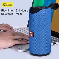 TP TROOPS High Bass Sound Bluetooth Speaker with USB aux sd Card Support - 6 Hours Rechargeable Battery Back Up (Compatible with All Devices) Assorted Colours-6 Months warranty-TP-3053 Blue-thumb2