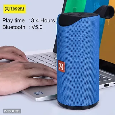 TP TROOPS High Bass Sound Bluetooth Speaker with USB aux sd Card Support - 6 Hours Rechargeable Battery Back Up (Compatible with All Devices) Assorted Colours-6 Months warranty-TP-3053 Blue-thumb3