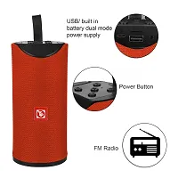 TP TROOPS High Bass Sound Bluetooth Speaker with USB aux sd Card Support - 6 Hours Rechargeable Battery Back Up (Compatible with All Devices) Assorted Colours-6 Months warranty-TP-3053 Red-thumb4