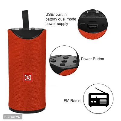 TP TROOPS High Bass Sound Bluetooth Speaker with USB aux sd Card Support - 6 Hours Rechargeable Battery Back Up (Compatible with All Devices) Assorted Colours-6 Months warranty-TP-3053 Red-thumb5