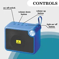 TP TROOPS HIGH BASS SOUND SPLASHPROOF WOOFER FOR DEKSTOP WITH SD,AUX SLOT 48 W Bluetooth Speaker - Blue-TP-3090-Blue-thumb3
