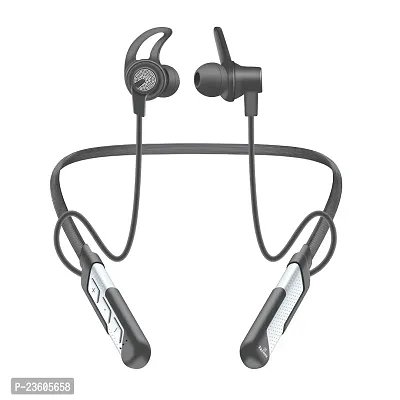 TP TROOPS 7225 FG 60 Hours Charge Wireless in Ear Bluetooth Neckband with ENC Mic, 60H Playtime, Type-C Fast Charging (10Mins=15Hrs Playtime), Dual Pairing, Made in India,Drivers Ear Phones (Black)-thumb0
