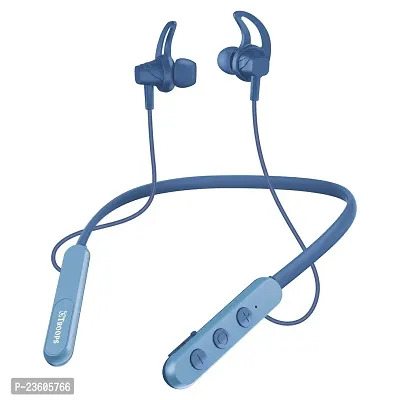 TP TROOPS 7186 FG 52 Hours Charge Wireless in Ear Bluetooth Neckband with ENC Mic, 52H Playtime, Type-C Fast Charging, Made in India,Drivers Ear Phones (Black)-TP-7213 Sky Blue