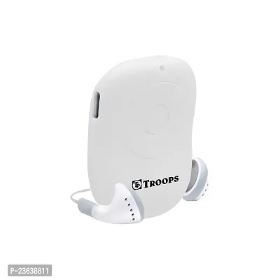 TP TROOPS Mini Clip USB MP3 Music Media Player with Music Player Support  TF/SD Card Slot and Earphone-TP-8018 White-thumb0