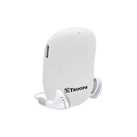 TP TROOPS Mini Clip USB MP3 Music Media Player with Music Player Support  TF/SD Card Slot and Earphone-TP-8018 White