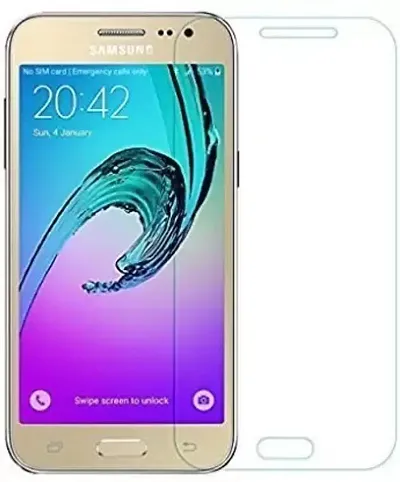 BAI AND KAKA 9H Flexible Tempered Glass Screen Protector With Finger Print Compatiblity for Samsung Galaxy J2 2016 / J210F / J2 Pro / J2 (16) -Transparent (Full Screen Coverage Except Curved Edges)