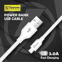TP TROOPS Unbreakable 3A Fast Charging Tough Braided Micro USB Data Cable - 1 Meter-White-TP-2082-thumb3